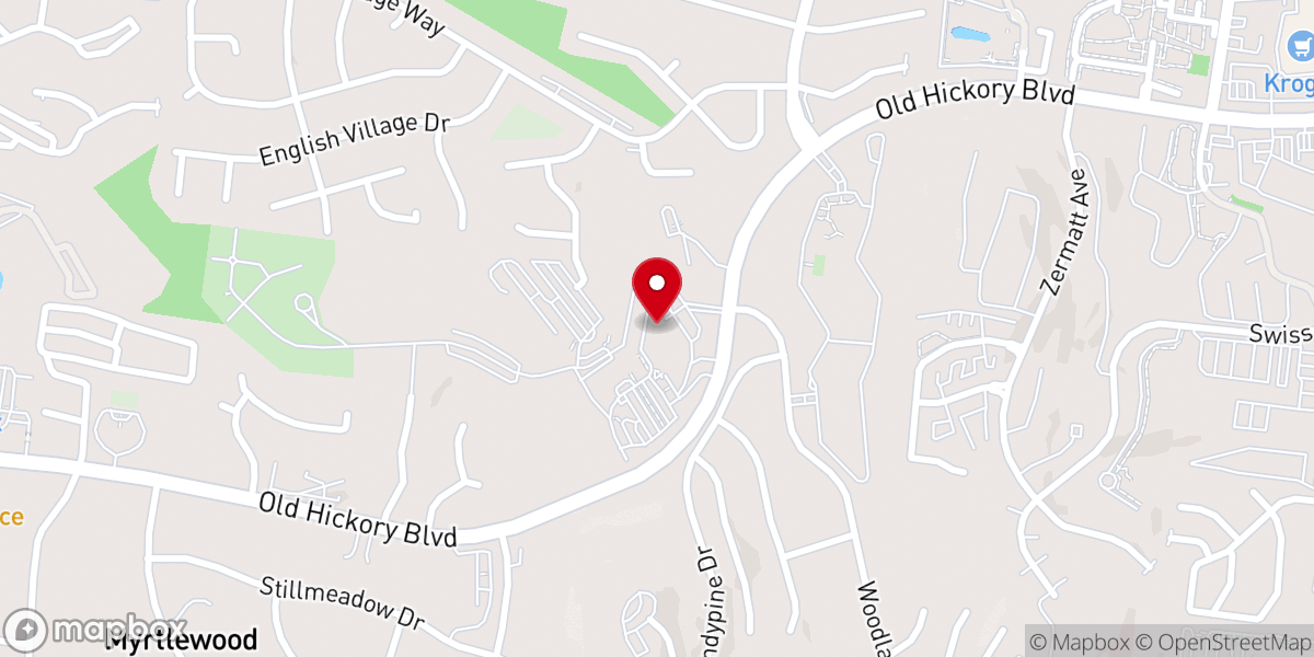 Map showing location of Christ Church Nashville