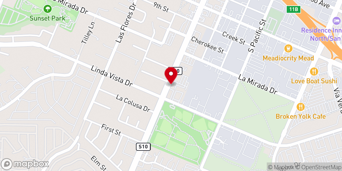 Map showing location of Southern California Shabbat Fellowship