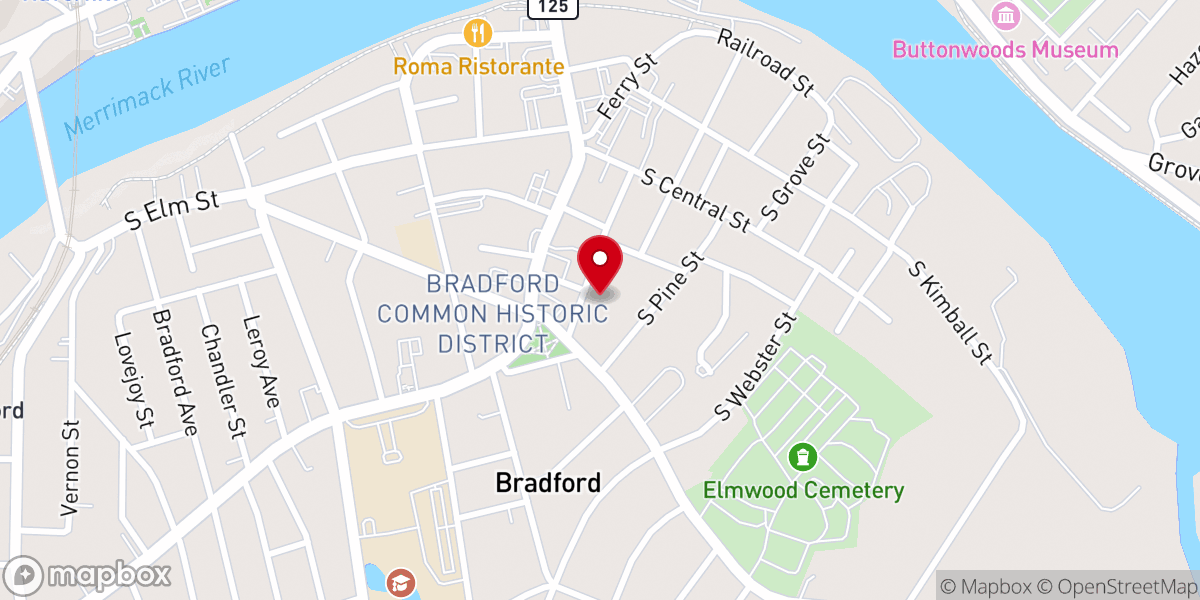 Map showing location of Sacred Hearts Pastoral Center & Parish Offices