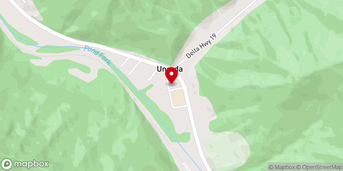 Map showing location of Uneeda Church of Christ