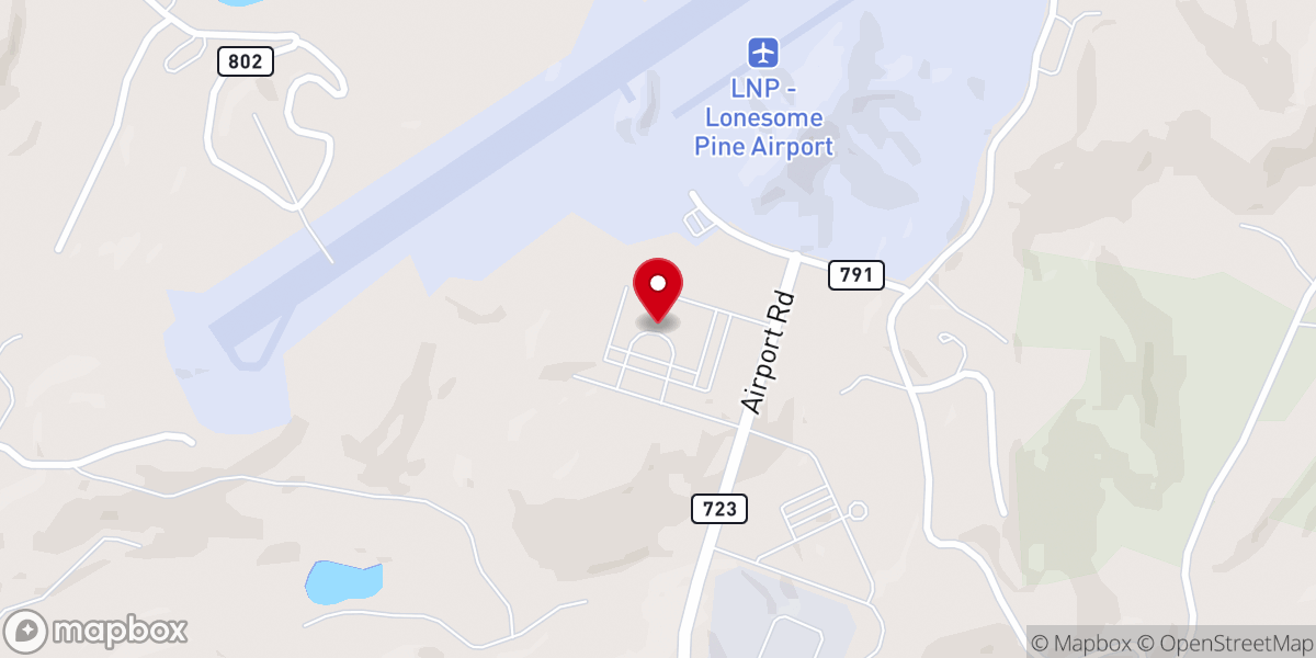 Map showing location of Wise County Social Services Department