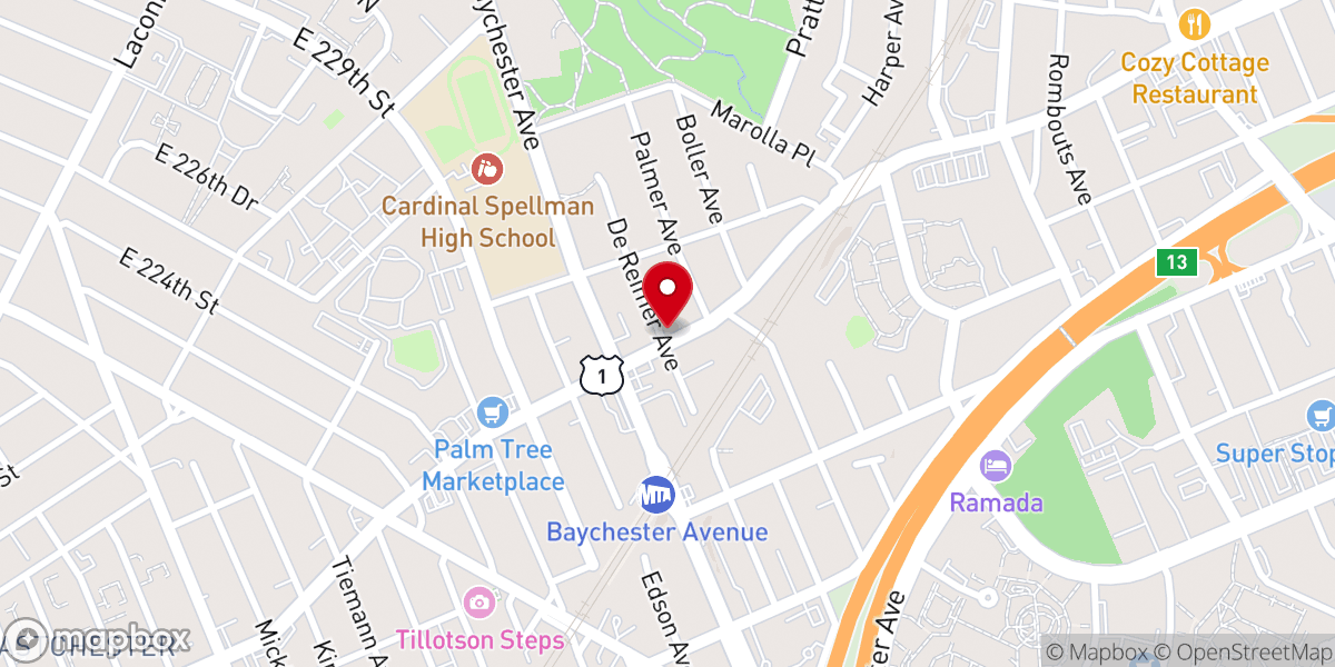Map showing location of Bethel Pentecostal Gospel