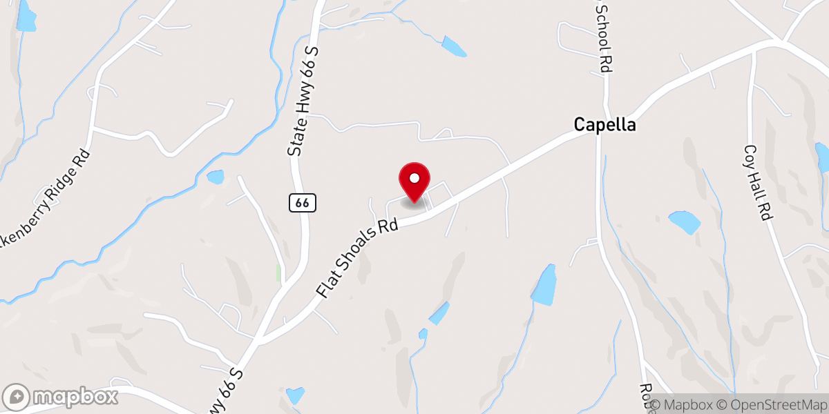 Map showing location of Capella Church of Christ