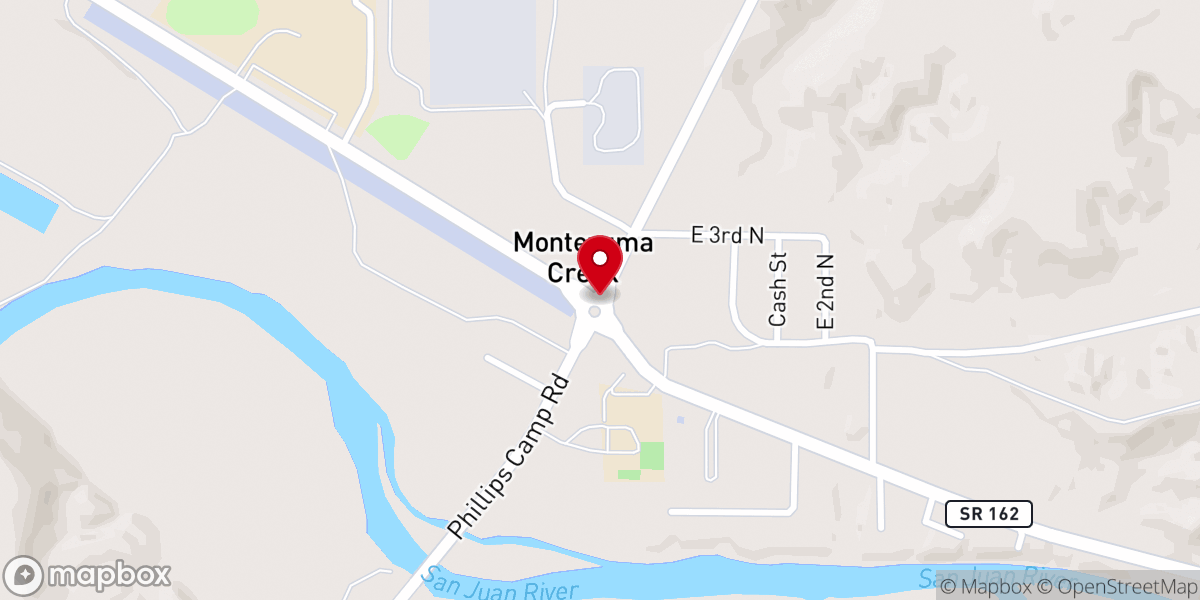 Map showing location of Aneth, UT 84510