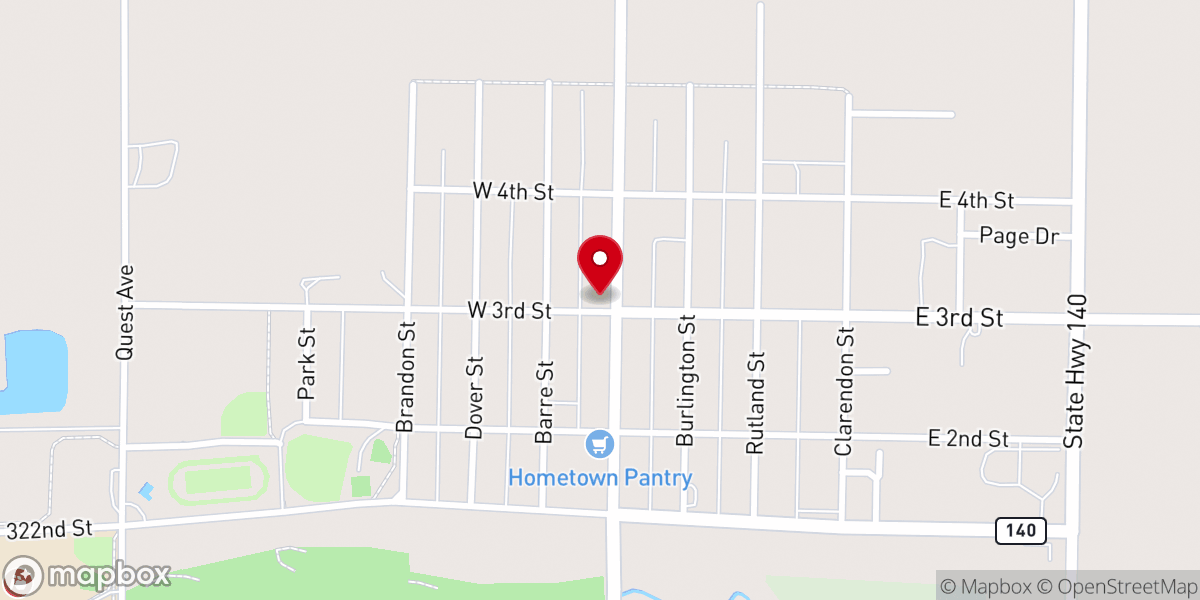 Map showing location of First Congregational UCC