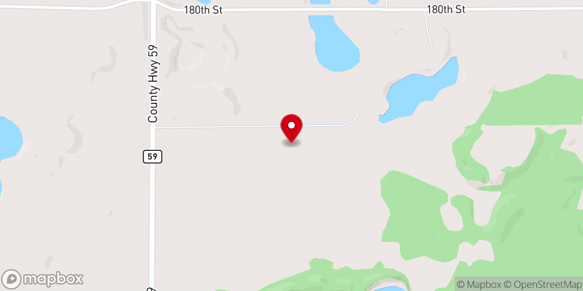 Map showing location of Vining Lutheran Church