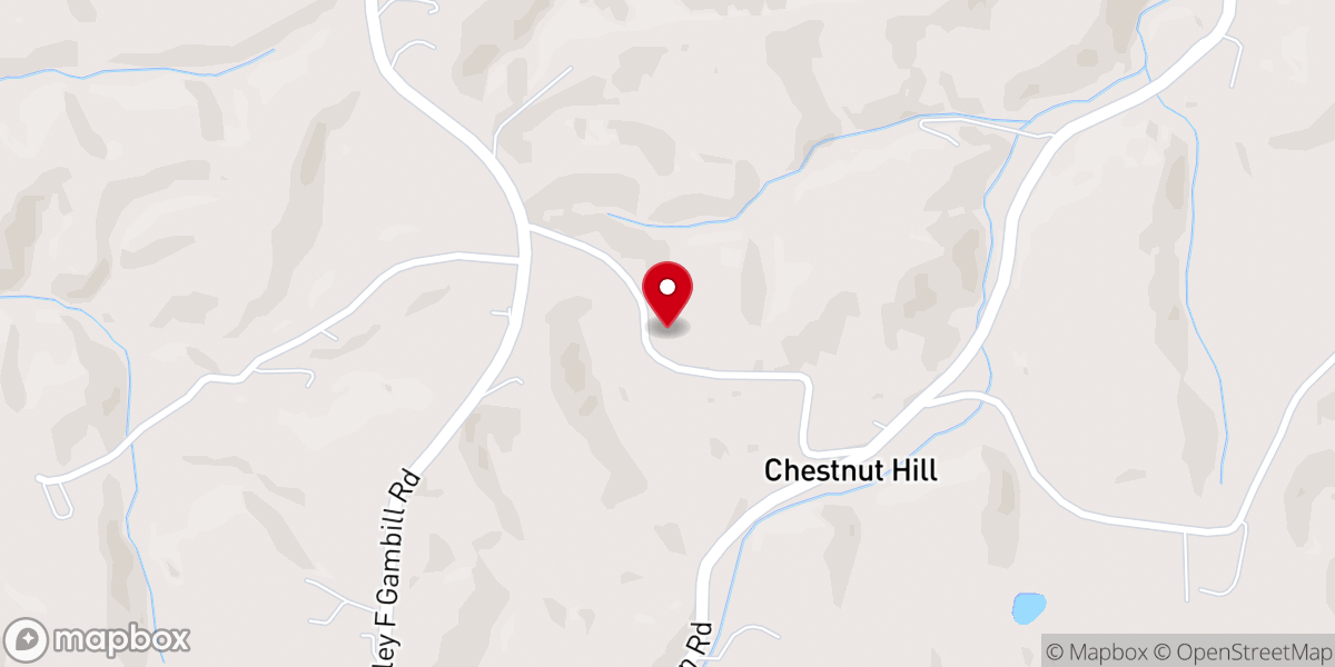 Map showing location of Chestnut Hill Missionary Baptist Church