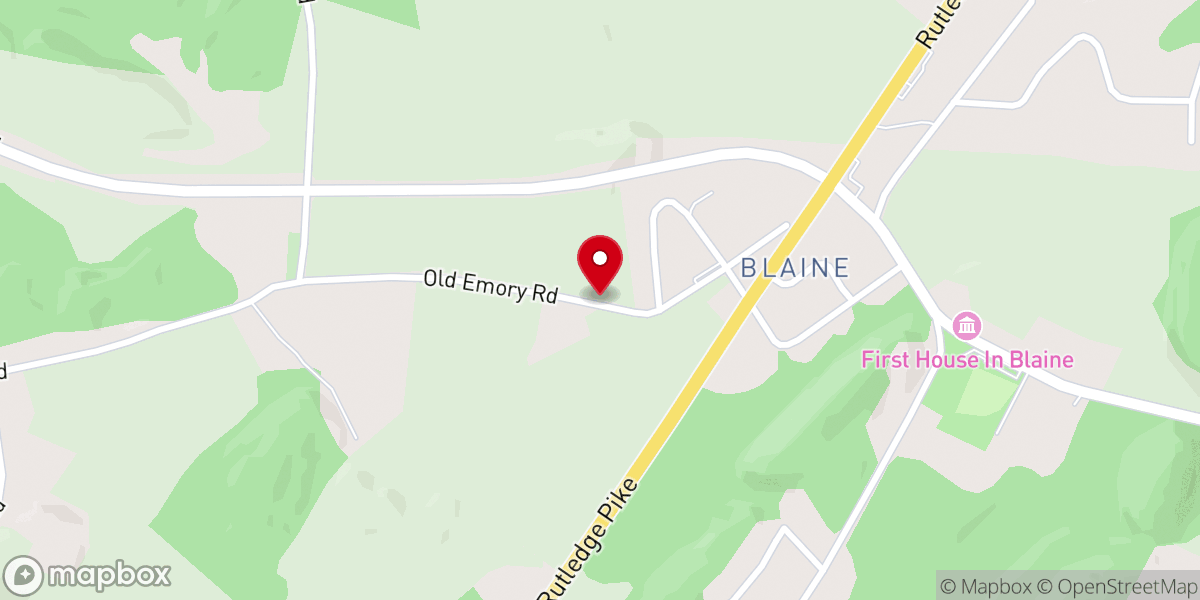 Map showing location of Block House Church