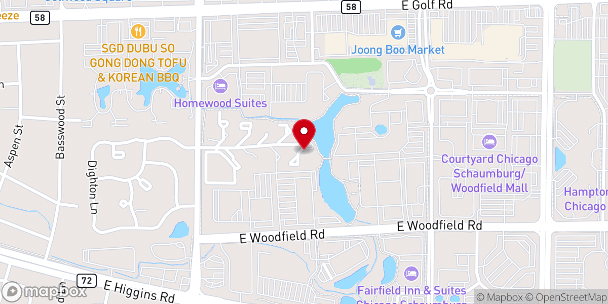 Map showing location of Schaumburg Community Church (SCC)