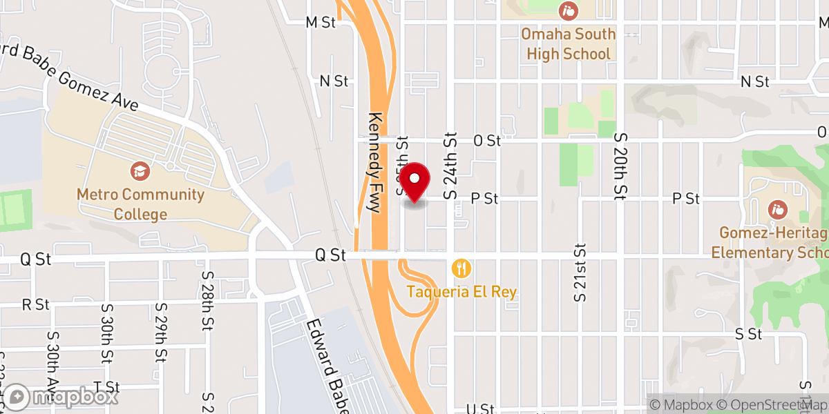 Map showing location of Mt Olive Missionary Baptist