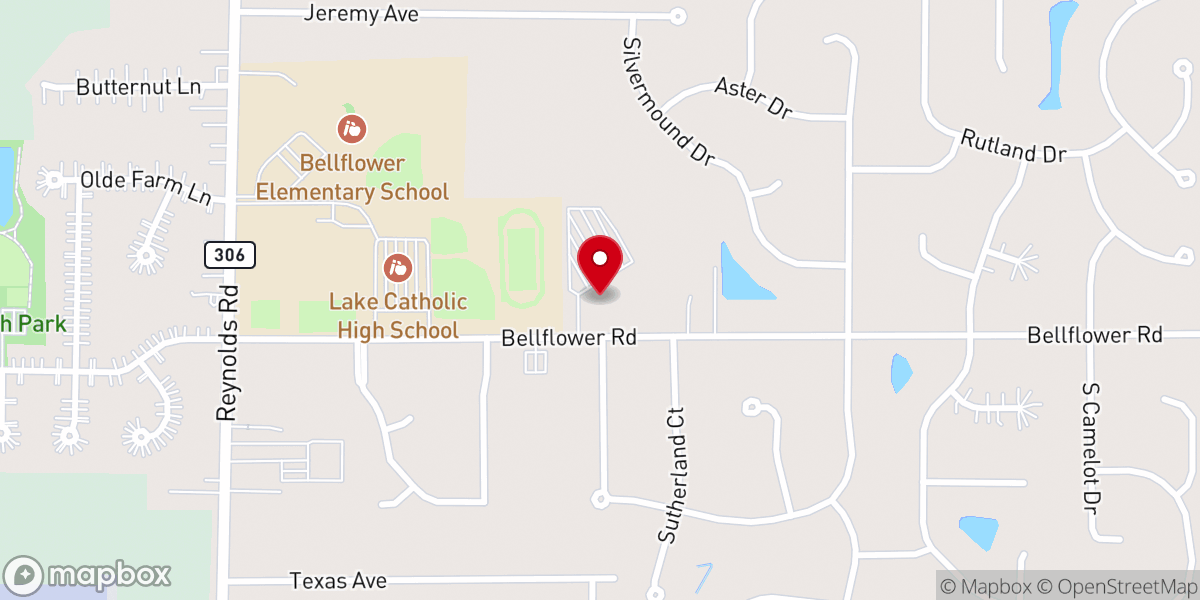Map showing location of Saint John Vianney Church