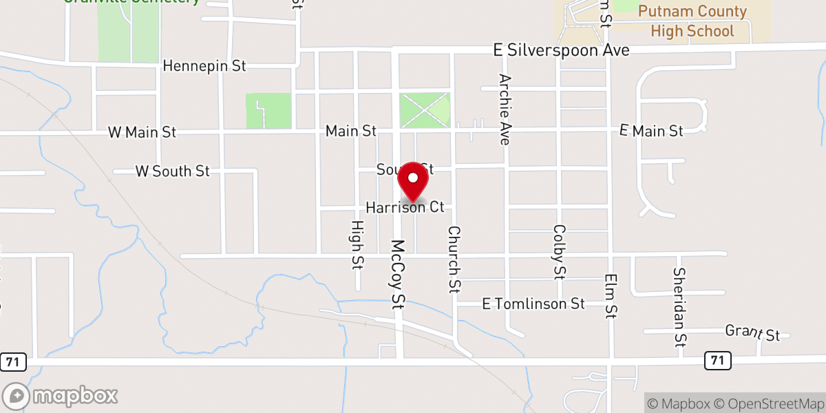Map showing location of Granville