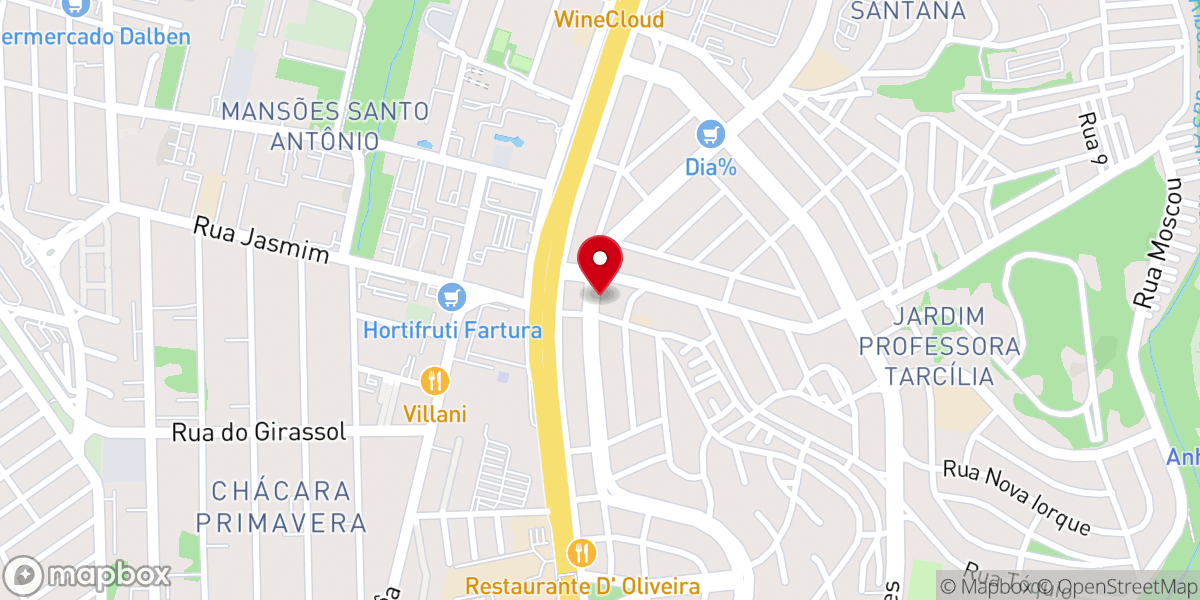 Map showing location of Igreja Batista Memorial