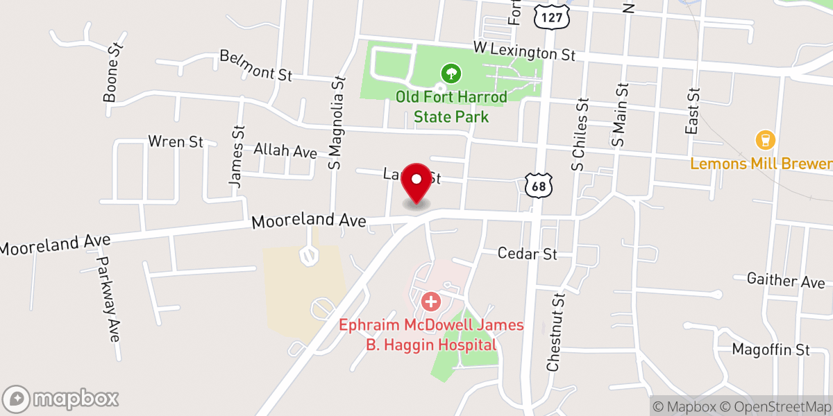 Map showing location of Guiding Light Tabernacle