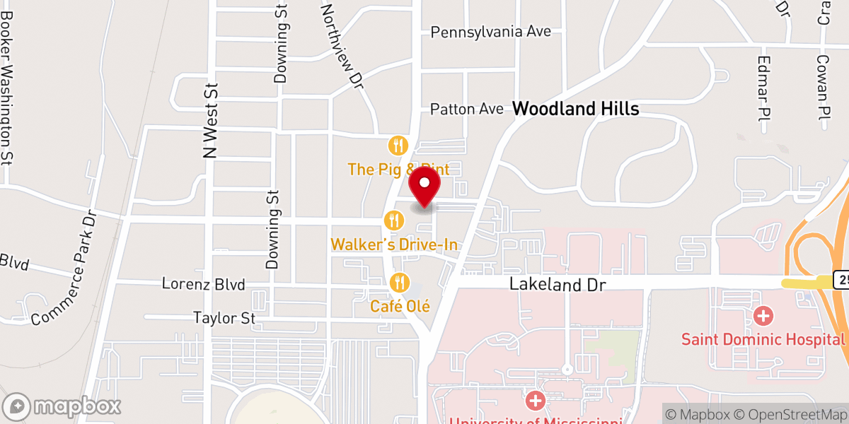 Map showing location of St Luke's United Methodist Church