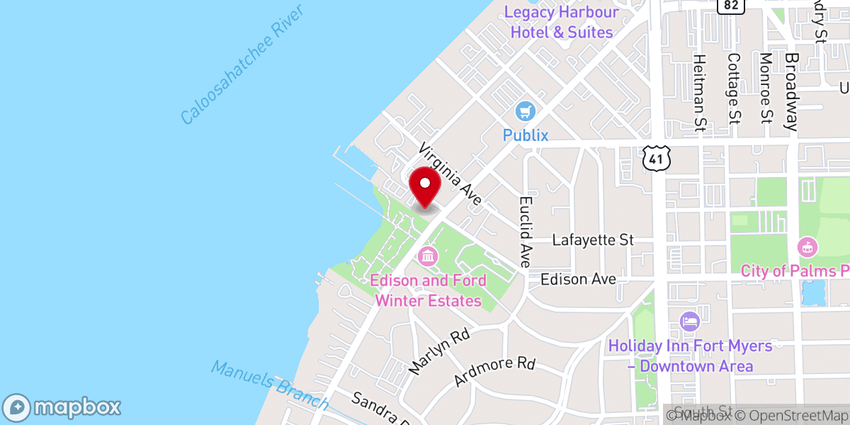 Map showing location of First Church of Christ, Scientist