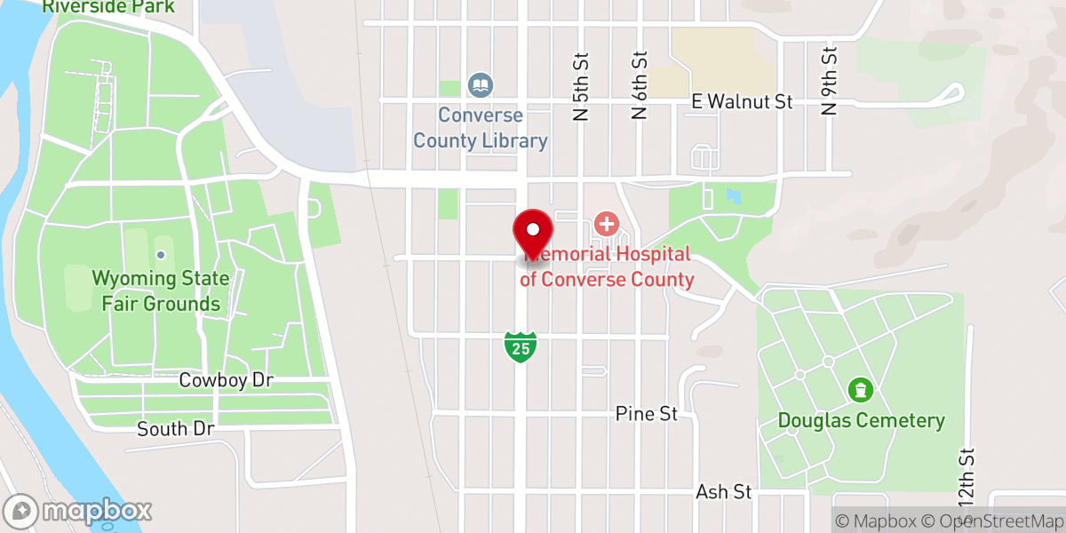 Map showing location of First Baptist Church