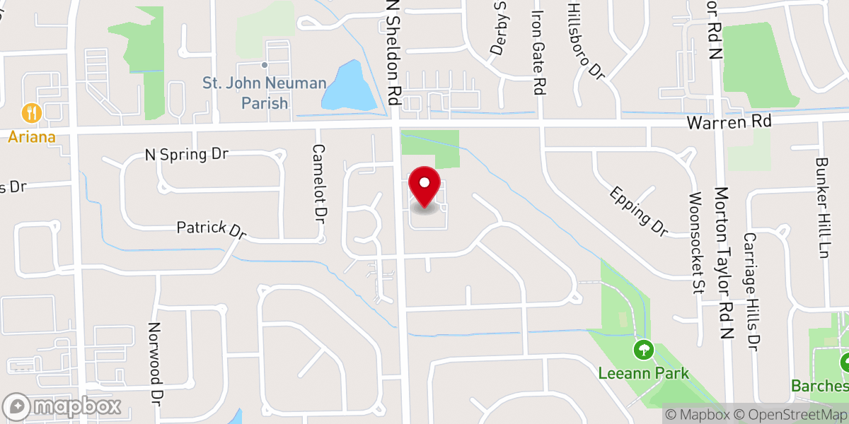 Map showing location of St. Michael Lutheran Church of Canton
