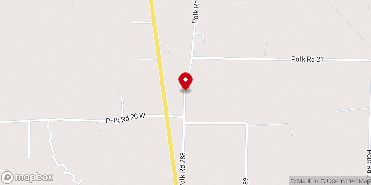 Map showing location of Cove Revival Center Church