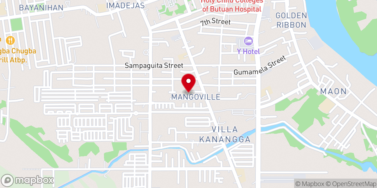 Map showing location of Butuan City Missionary Baptist Church