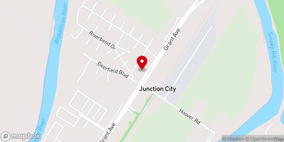 Map showing location of Junction City Repentance Church