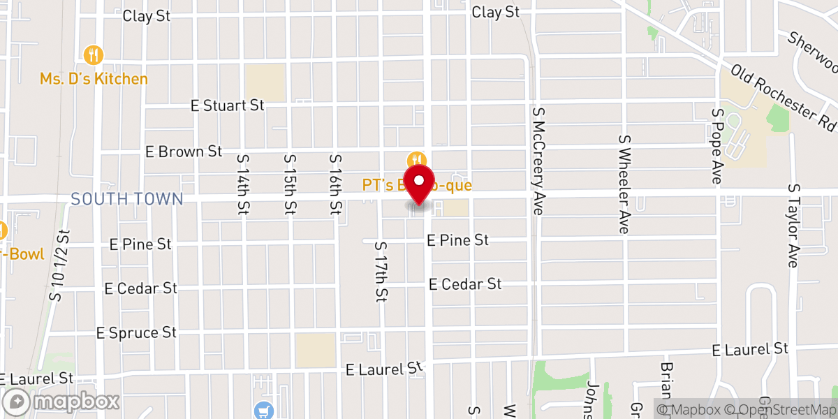 Map showing location of St. Patrick Catholic Church