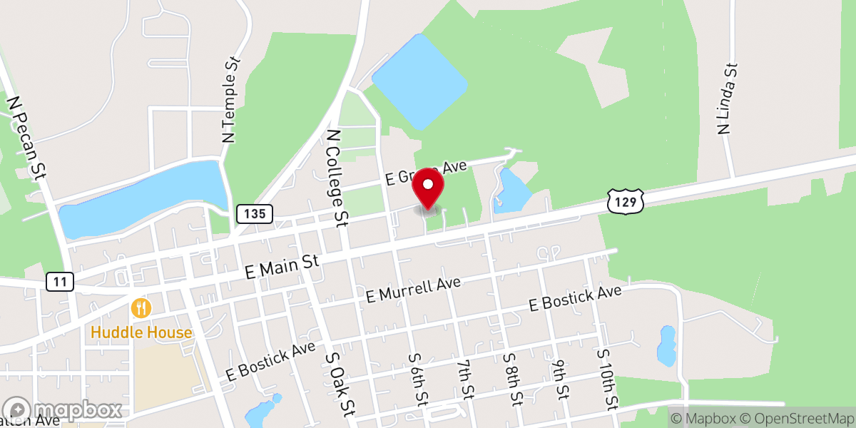 Map showing location of Lakeland Church of Christ