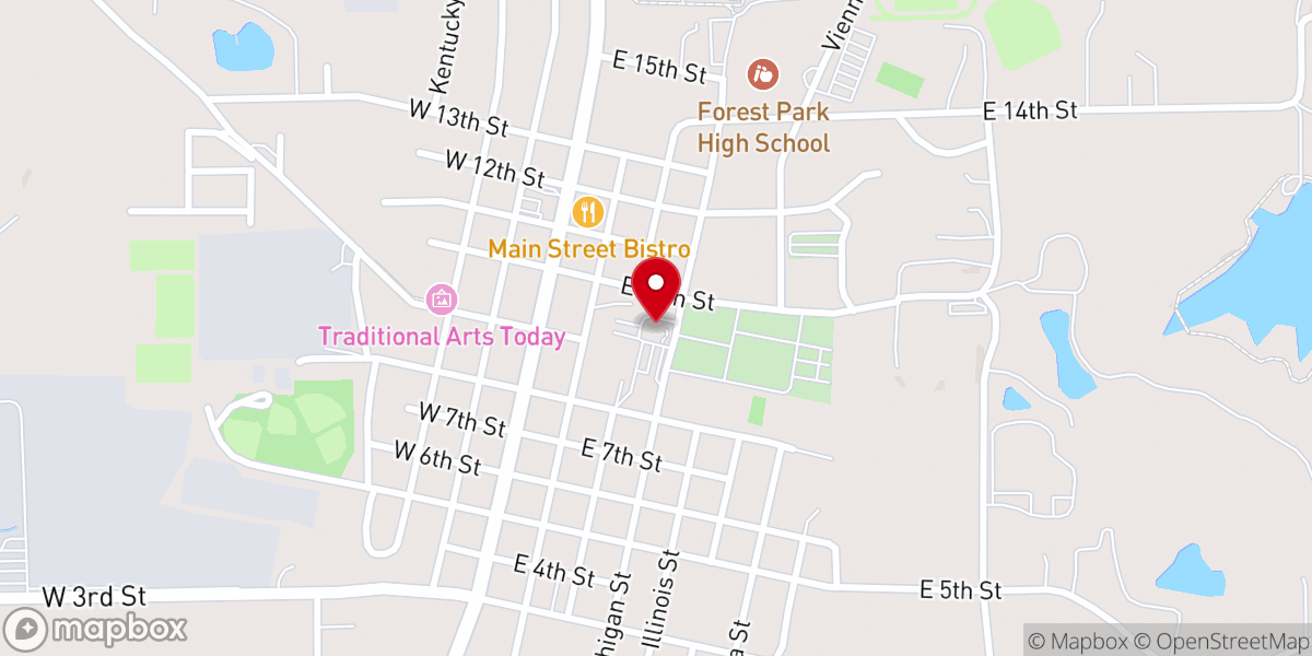 Map showing location of Spiritual Life Center