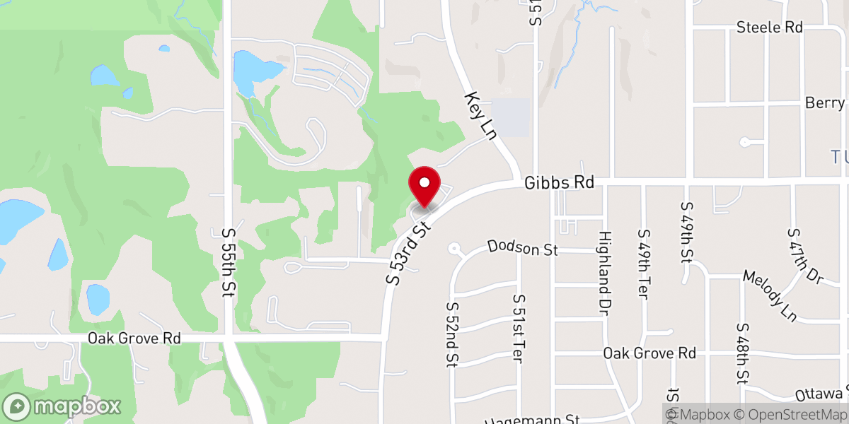 Map showing location of Greater Faith Community Church