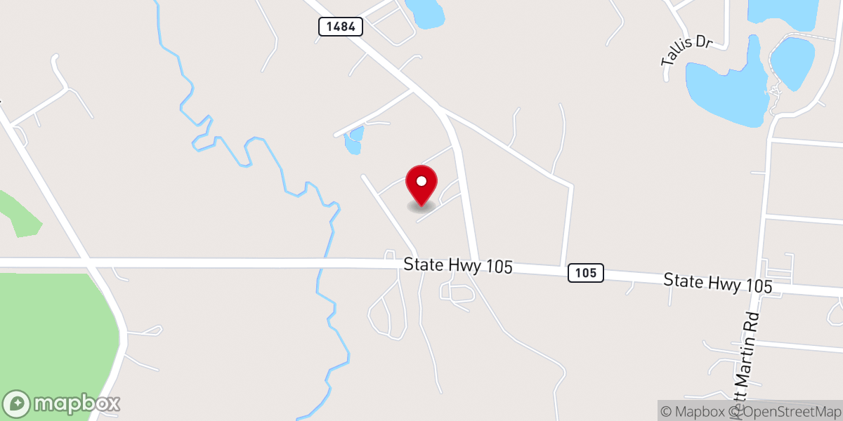 Map showing location of First Baptist Church Groceville