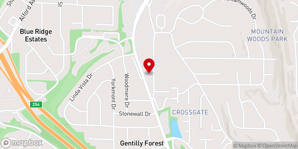 Map showing location of Vestavia Primitive Baptist Church