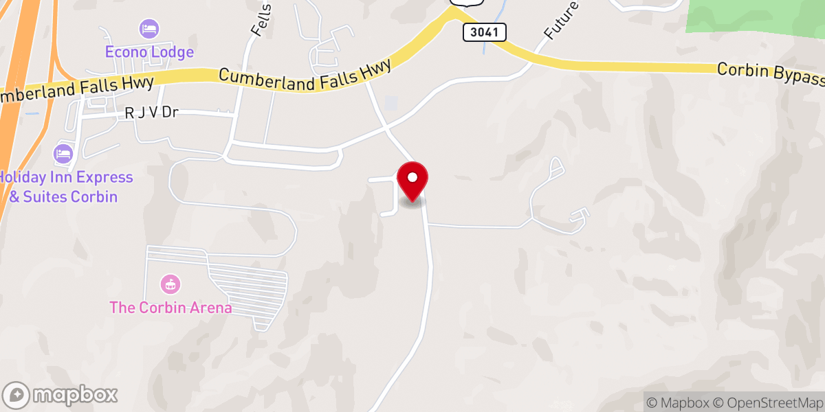 Map showing location of Bacon Creek Baptist Church