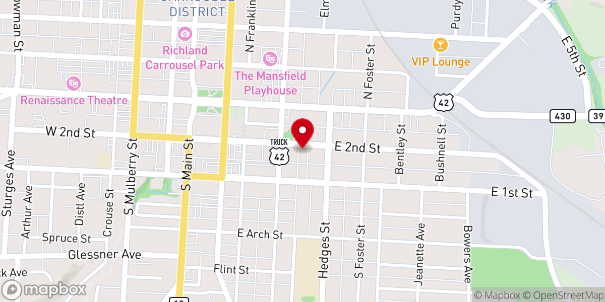 Map showing location of Shiloh Baptist Church