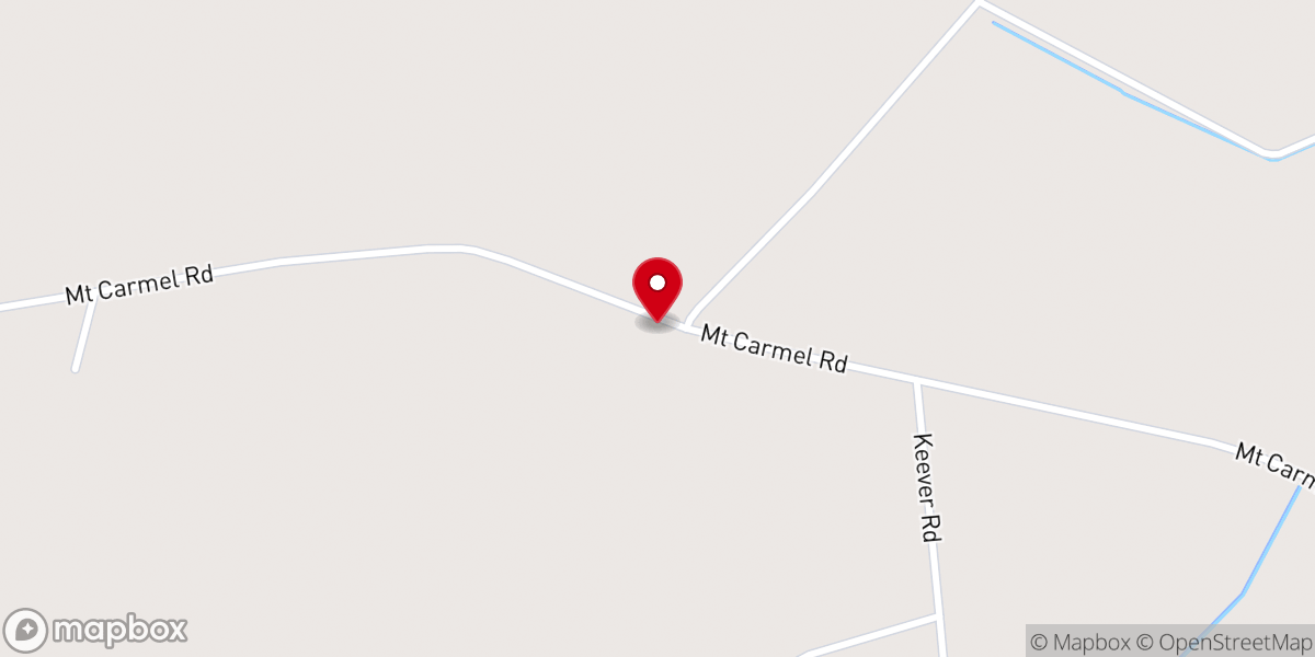 Map showing location of Hunters Chapel Baptist Church