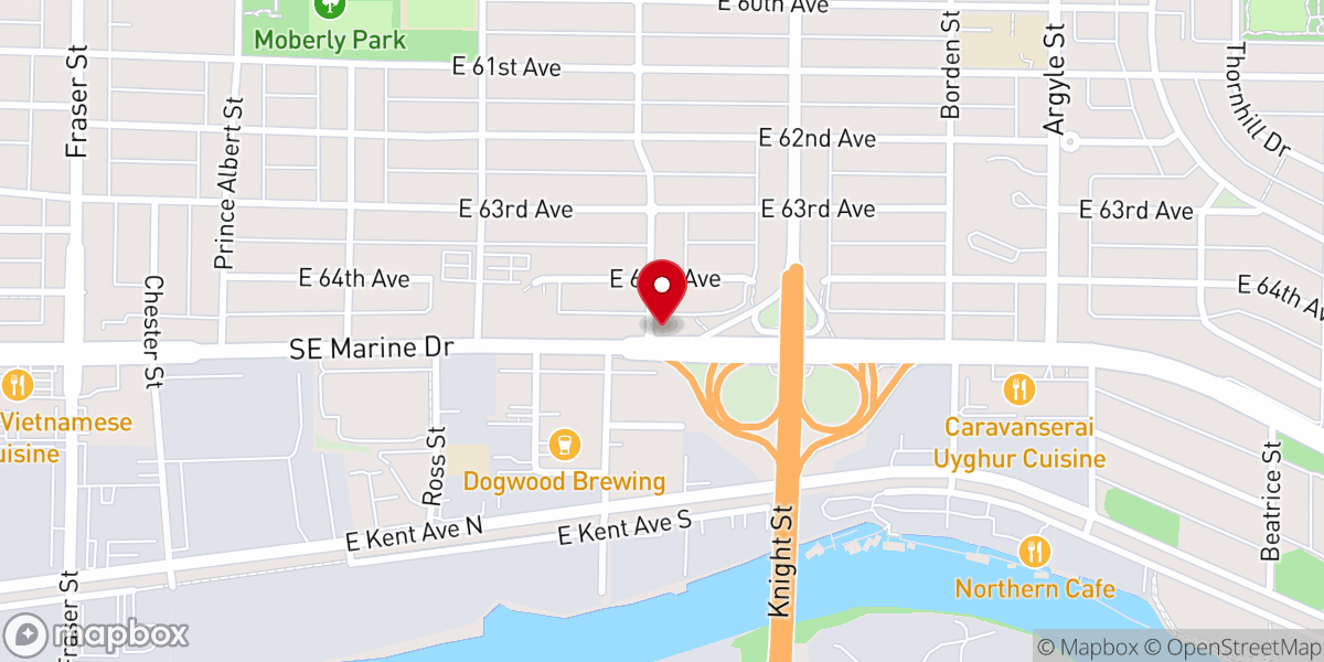Map showing location of The Church of God in Vancouver