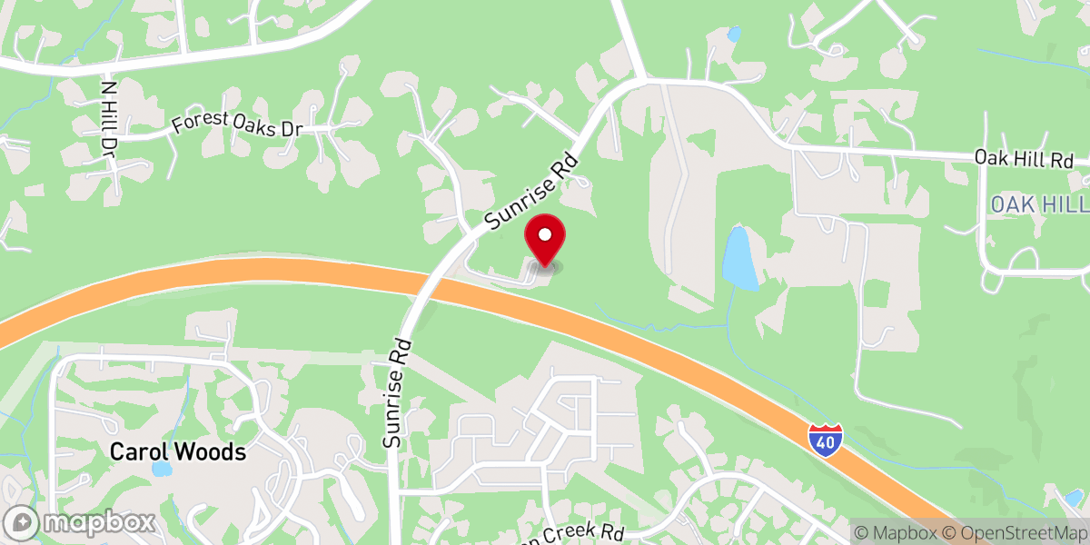 Map showing location of Love Chapel Hill