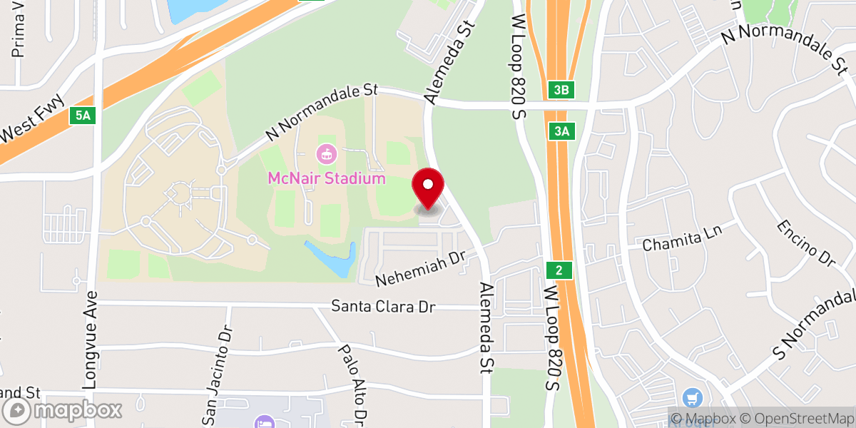 Map showing location of Episcopal Diocese of Fort Worth