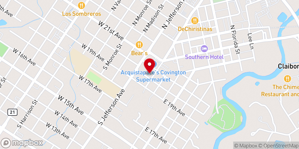 Map showing location of St. Peter School