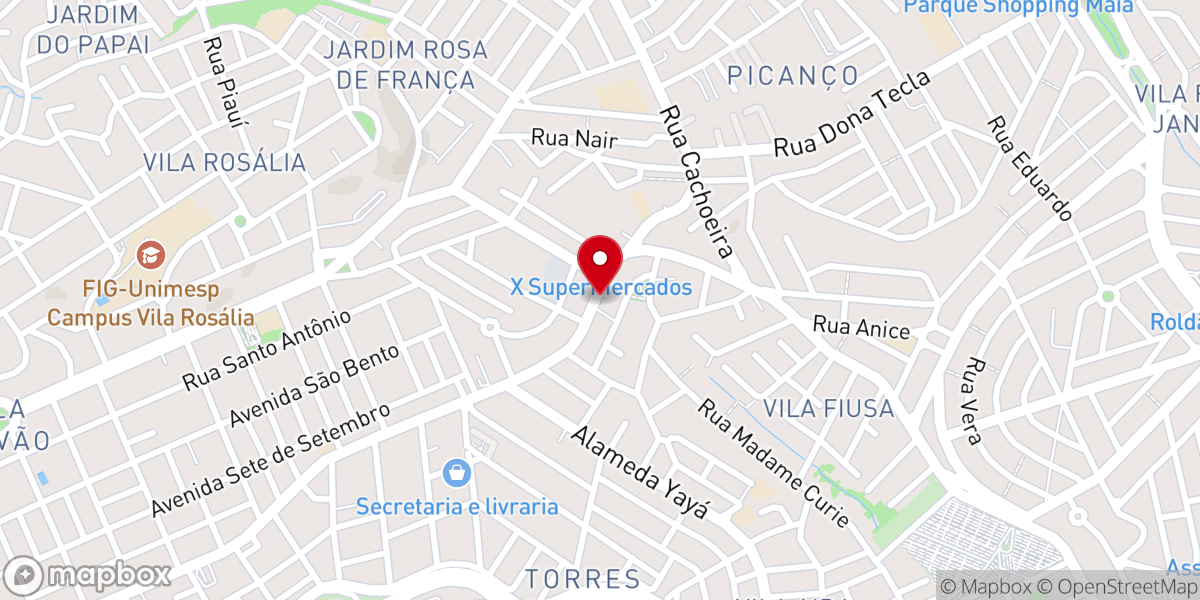 Map showing location of AD Brás Picanço - Assembleia de Deus Ministério Madureira