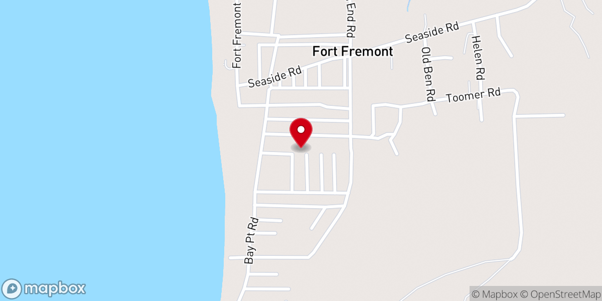 Map showing location of Fort Fremont Preserve