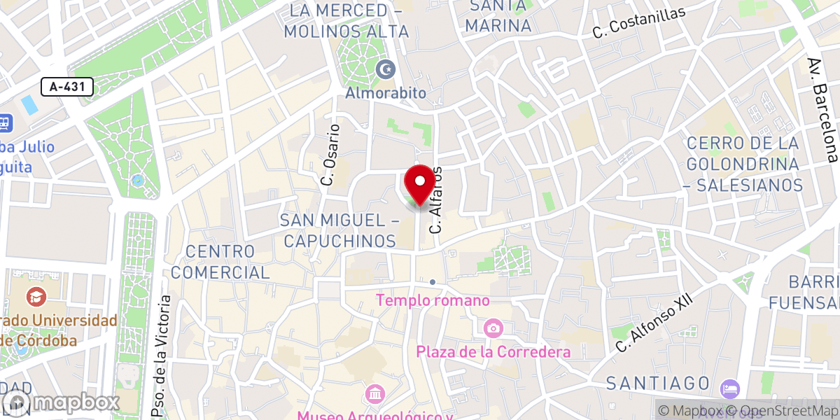 Map showing location of Monasterio cistercense de La Inmaculada / San Miguel (esclavos de la Eucaristía)
