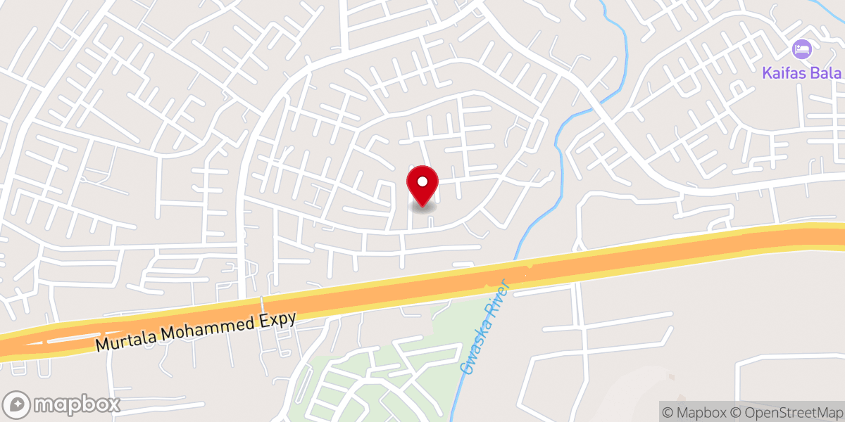 Map showing location of St. Edwin Parish, Kubwa