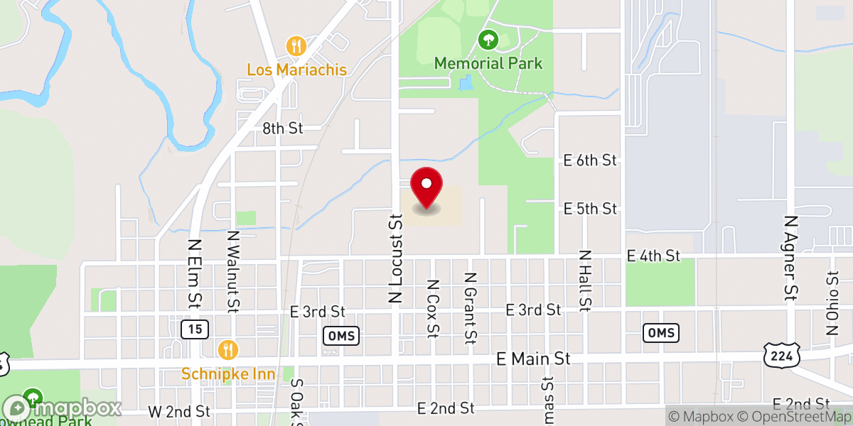 Map showing location of Sts. Peter & Paul Catholic School