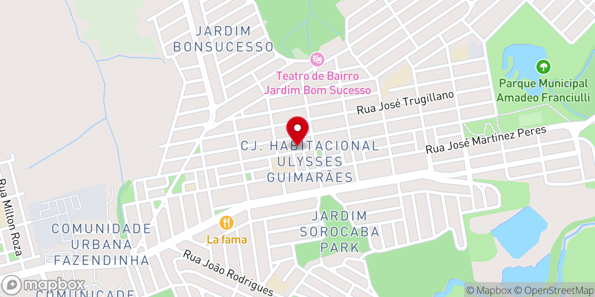 Map showing location of Igreja Evangélica Assembléia de Deus Min. Belém em Sorocaba Parque Vitória Régia I
