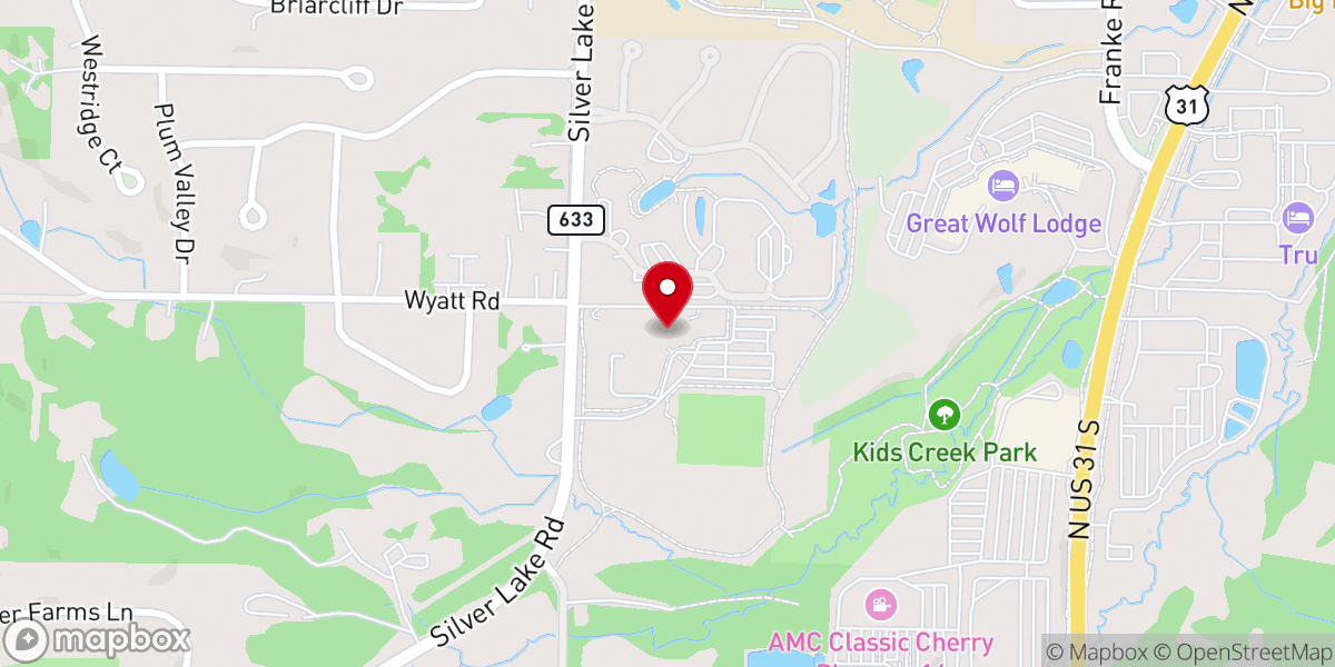 Map showing location of Grand Traverse Bay YMCA (West)