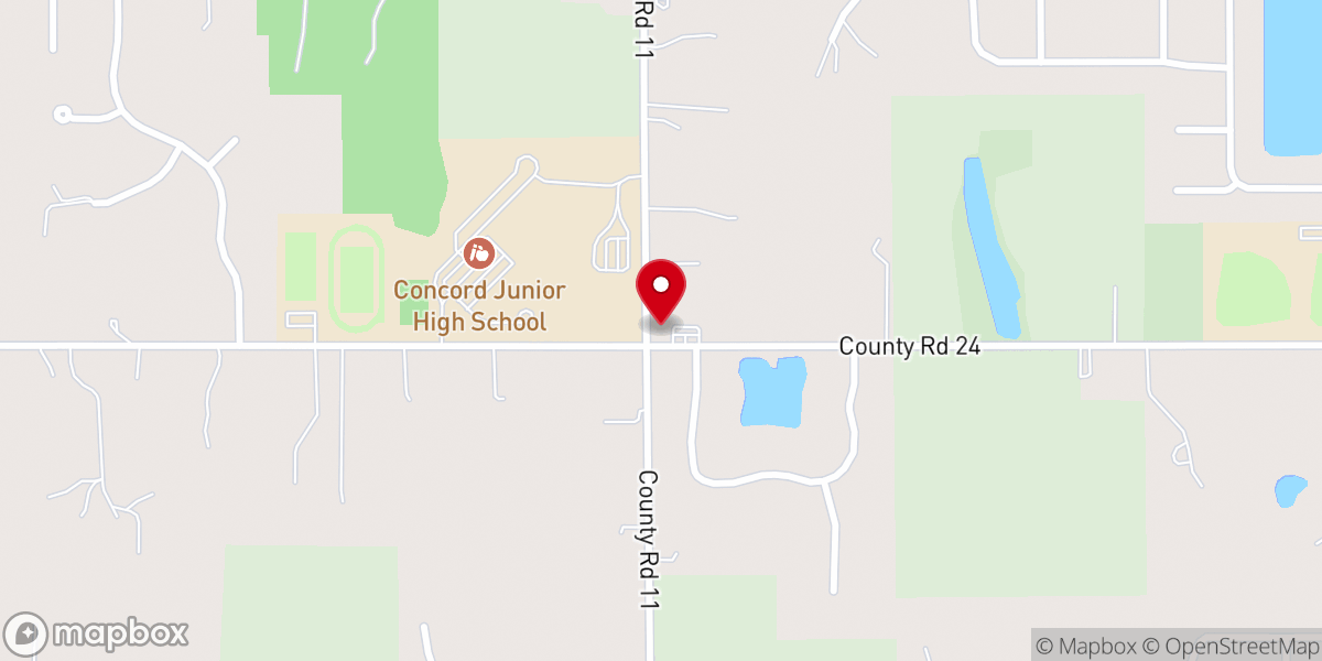 Map showing location of Elkhart Valley Church-Brethren