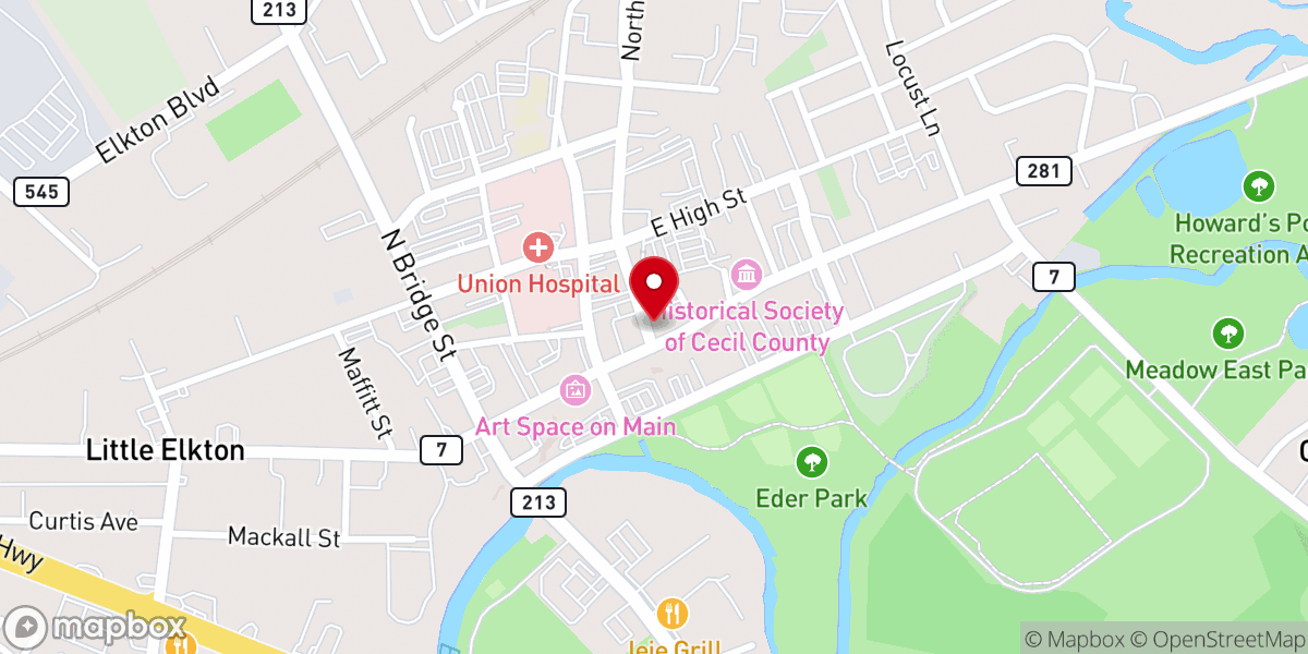 Map showing location of Elkton Alliance, Inc.