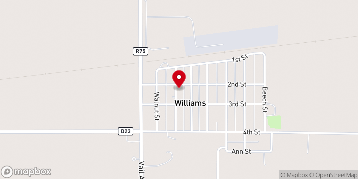 Map showing location of Ellis United Methodist Church