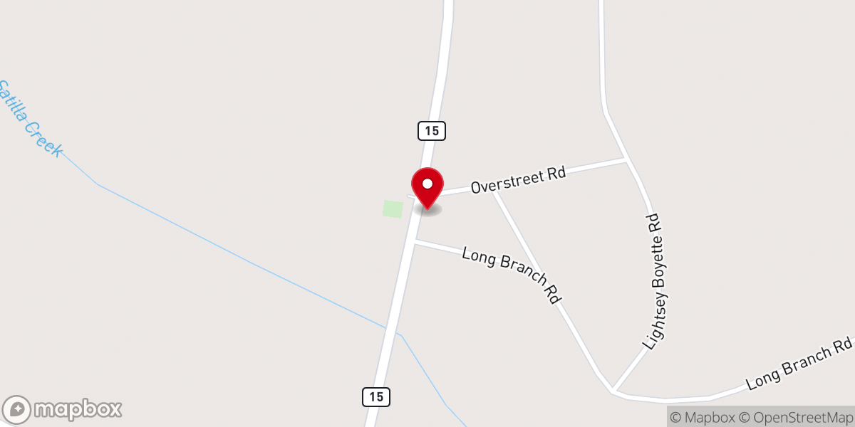 Map showing location of Ephesus Church