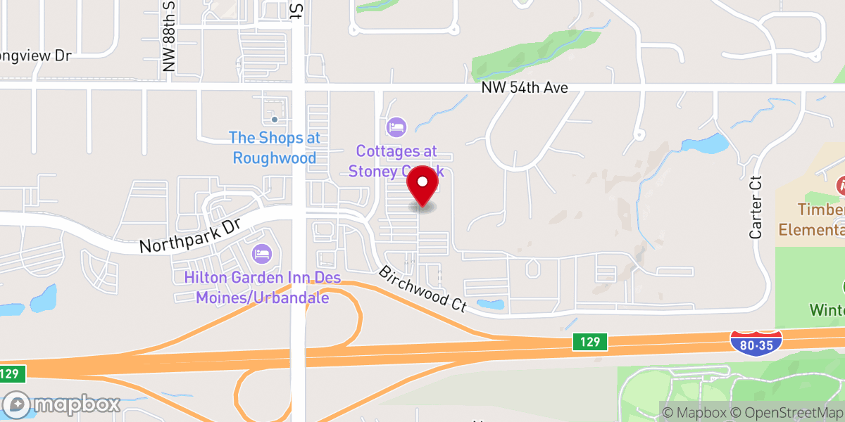 Map showing location of Eternity Church